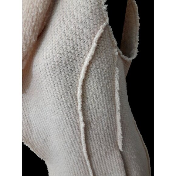 Cremieux XS Wool Blend Paleo Grunge Open Midi Cardigan Pink Pockets - Picture 5 of 5